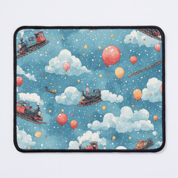Item preview, Stars and Whimsical Flying Train Magic Sky Seamless Pattern designed and sold by dcohea.