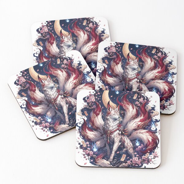 Item preview, Nine Tailed Kitsune Moon Art designed and sold by Rui Mythic Studio.