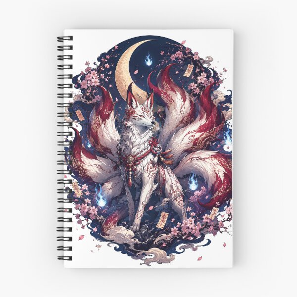 Item preview, Nine Tailed Kitsune Moon Art designed and sold by Rui Mythic Studio.