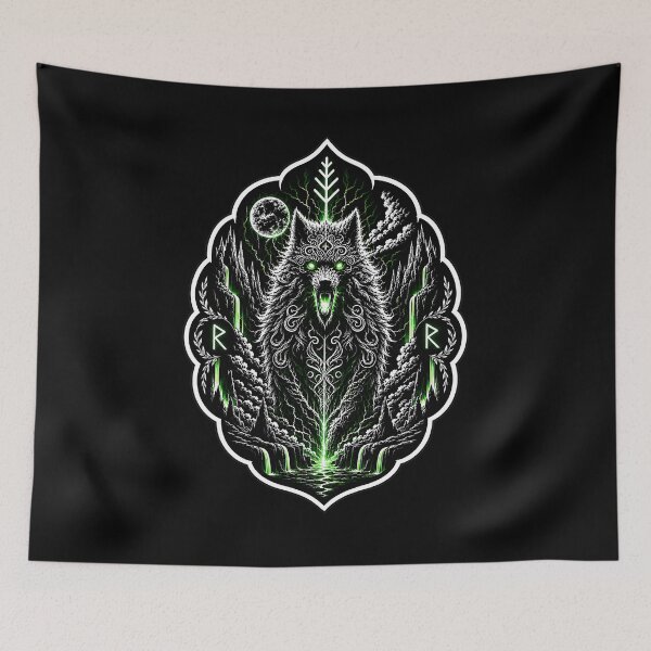 Item preview, "Fenrir Guardian Sigil | Norse Wolf Rune Emblem" designed and sold by Umbra666.