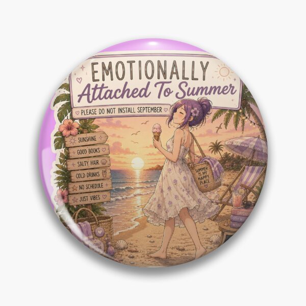 Item preview, Emotionally Attached To Summer – Anime Girl Beach Sunset Design designed and sold by DailyStruggleCo.