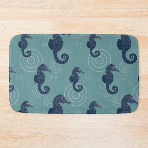 Item preview, Seahorses on blue designed and sold by reneesillus.