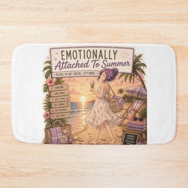 Item preview, Emotionally Attached To Summer – Anime Girl Beach Sunset Design designed and sold by DailyStruggleCo.