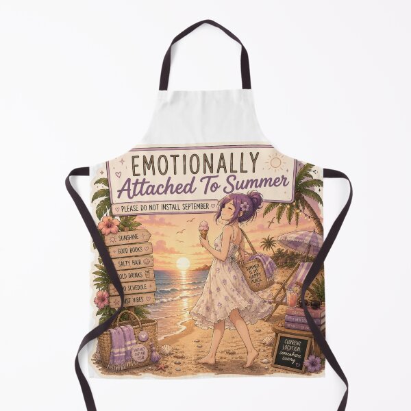 Item preview, Emotionally Attached To Summer – Anime Girl Beach Sunset Design designed and sold by DailyStruggleCo.