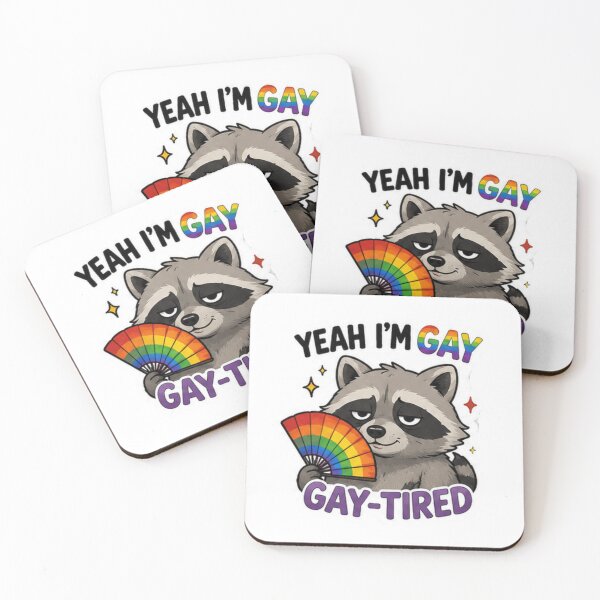 Item preview, Yeah I'm Gay Gay-Tired Funny Raccoon Pride designed and sold by Pixanova.
