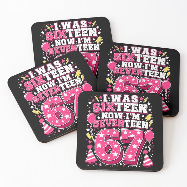 Item preview, 17 Birthday I was Sixteen Now I'm Seventeen Funny Six Seven designed and sold by Littermin.