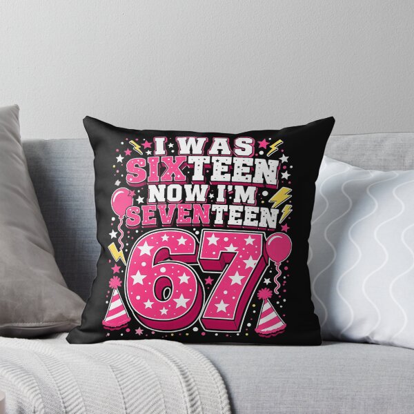 Item preview, 17 Birthday I was Sixteen Now I'm Seventeen Funny Six Seven designed and sold by Littermin.