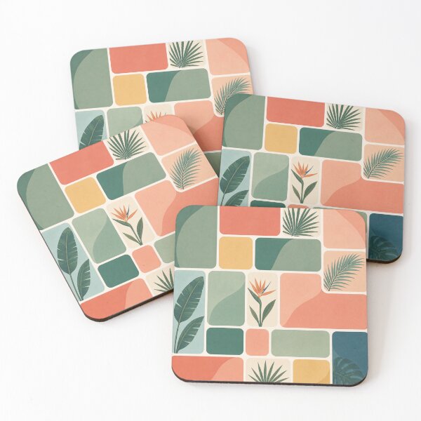 Item preview, Retro Plant Geometric Pattern designed and sold by VibePrints101.
