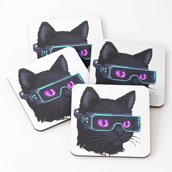 Item preview, Cyberpunk Pixel Cat - Retro Gaming 8-Bit designed and sold by design-rebell.