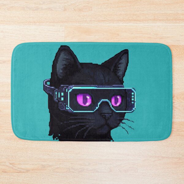 Item preview, Cyberpunk Pixel Cat - Retro Gaming 8-Bit designed and sold by design-rebell.