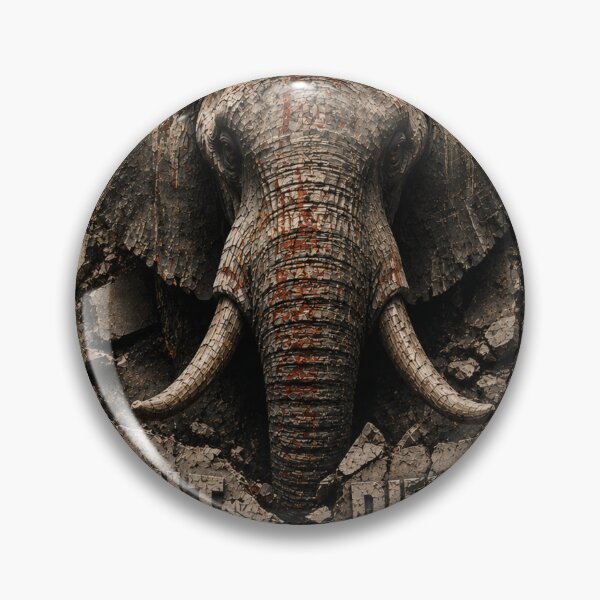 Item preview, Operator Built Different Elephant Industrial Canvas Print designed and sold by SavannaStrikes.