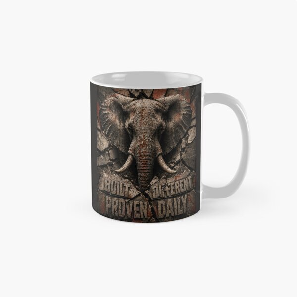 Item preview, Operator Built Different Elephant Industrial Canvas Print designed and sold by SavannaStrikes.