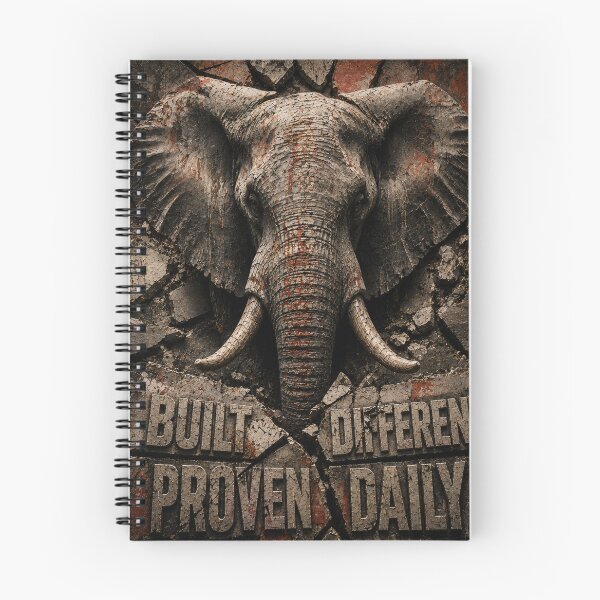 Item preview, Operator Built Different Elephant Industrial Canvas Print designed and sold by SavannaStrikes.