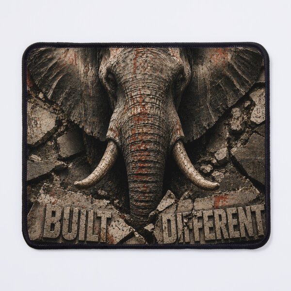 Item preview, Operator Built Different Elephant Industrial Canvas Print designed and sold by SavannaStrikes.