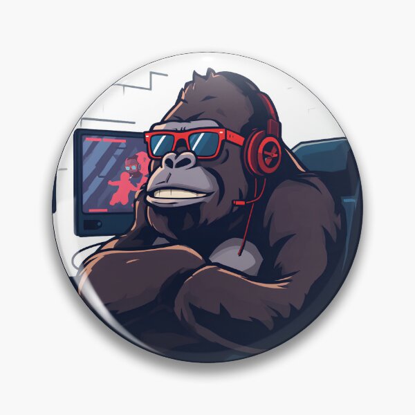 Item preview, Cool gorilla nerd in home office designed and sold by MarrysLifestyle.