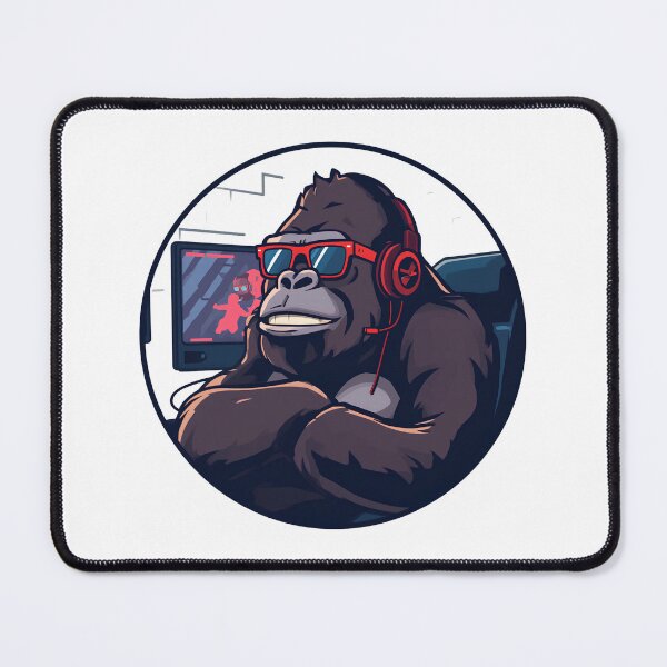 Item preview, Cool gorilla nerd in home office designed and sold by MarrysLifestyle.