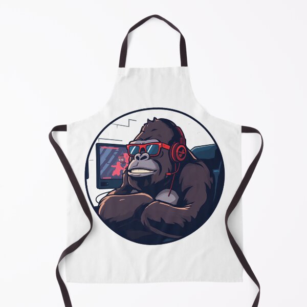 Item preview, Cool gorilla nerd in home office designed and sold by MarrysLifestyle.