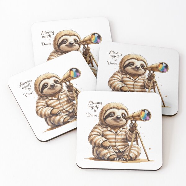 Item preview, Allowing Myself To Dream Cute Vintage Sloth Subtle Pride Rainbow designed and sold by AQUILAKREO.