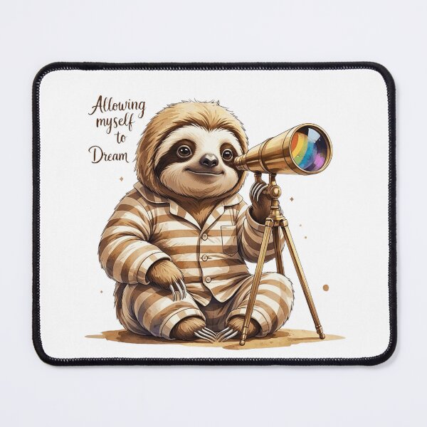 Item preview, Allowing Myself To Dream Cute Vintage Sloth Subtle Pride Rainbow designed and sold by AQUILAKREO.