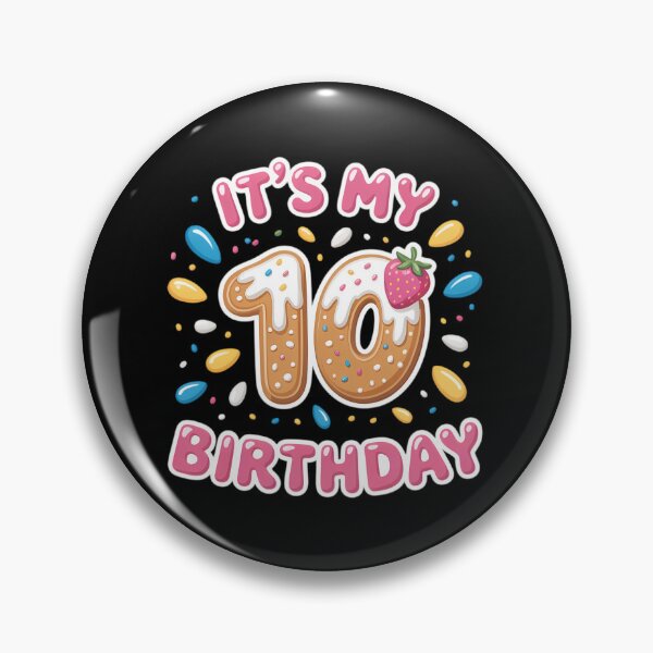 Item preview, It's My 10th Birthday Donut - 10 Years Old B-day Donut Girl designed and sold by SapfireStuArt.