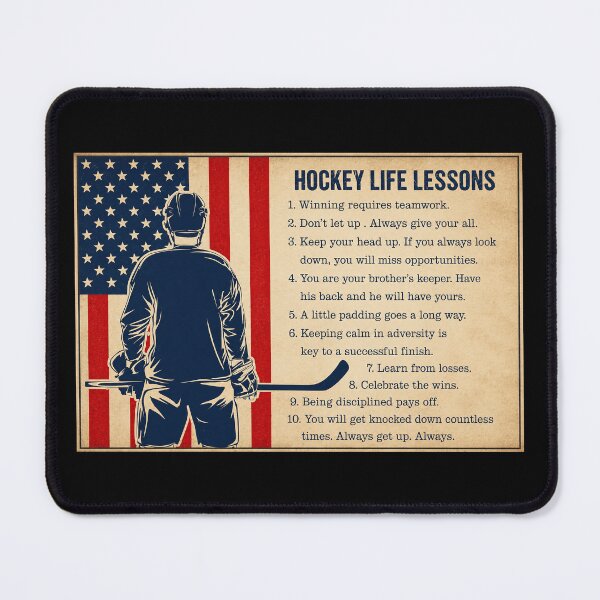 Item preview, Hockey Life Lessons Gift For Boys , Hockey Life Lessons Wall Decor , Vintage Hockey Sports Wall Art for Bedroom Bathroom Living Room designed and sold by Stewar-ArtCool.