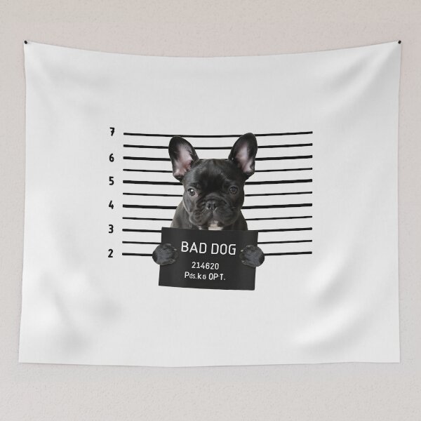 Item preview, Bad Dog French Bulldog Mugshot Portrait designed and sold by SoyLamderma.