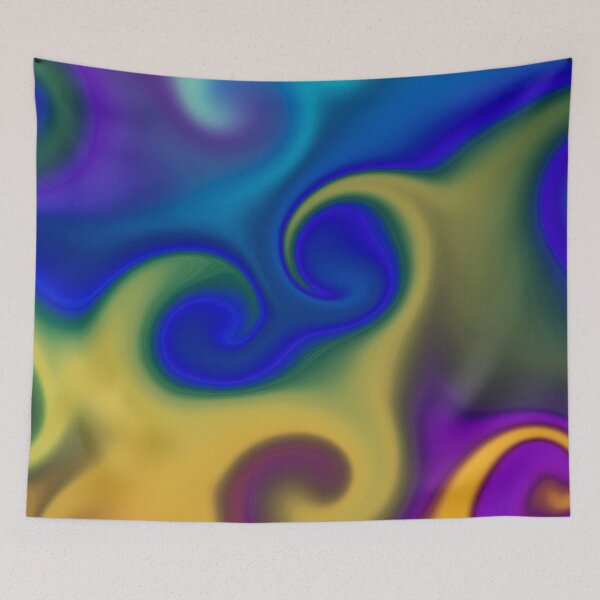 Item preview, Vibrant Psychedelic Liquid Swirl Abstract Art designed and sold by Happyabstract.