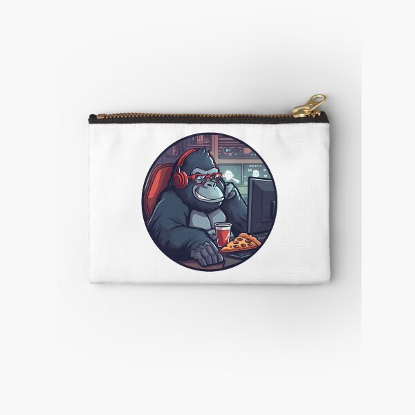 Item preview, Gorilla late shift with pizza IT office home office designed and sold by MarrysLifestyle.