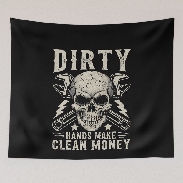 Item preview, Dirty Hands Make Clean Money Mechanic Tradesman Blue Collar Hard Worker designed and sold by PopStars1993.