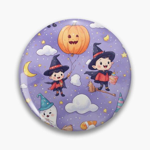 Item preview, Cute Halloween Ghosts and Witches Purple Seamless Pattern designed and sold by dcohea.