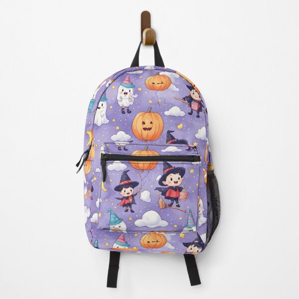 Item preview, Cute Halloween Ghosts and Witches Purple Seamless Pattern designed and sold by dcohea.