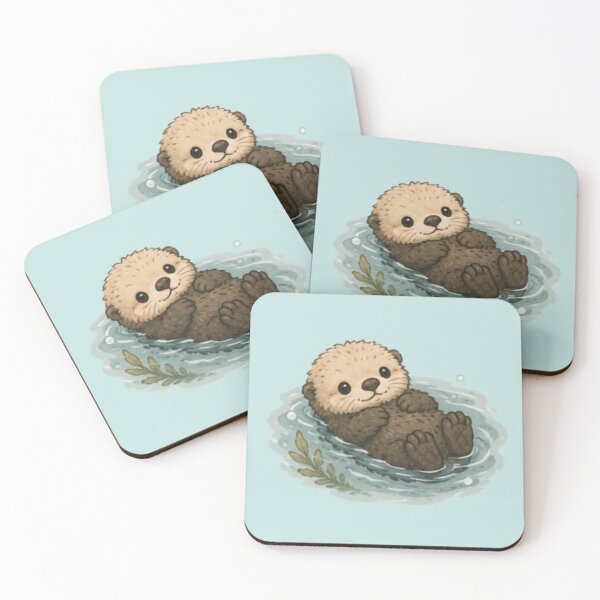 Item preview, Cute Floating Sea Otter Pup designed and sold by MellowMunchkins.