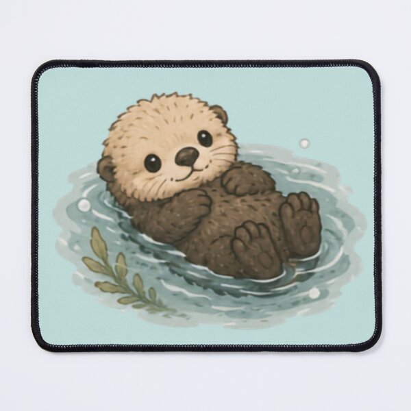 Item preview, Cute Floating Sea Otter Pup designed and sold by MellowMunchkins.