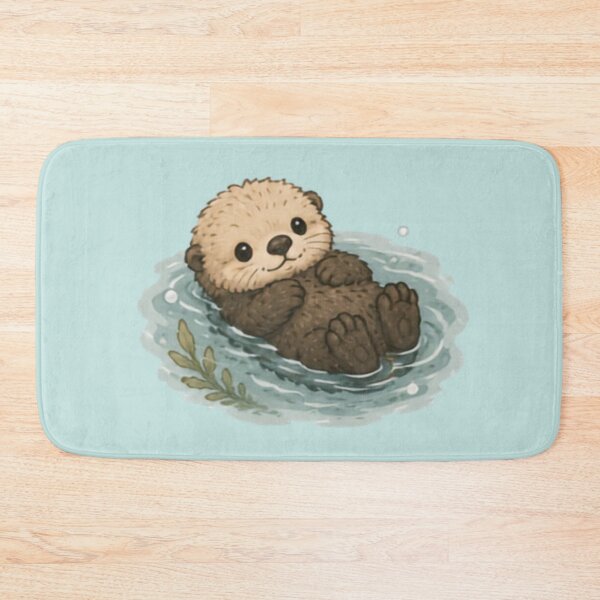 Item preview, Cute Floating Sea Otter Pup designed and sold by MellowMunchkins.