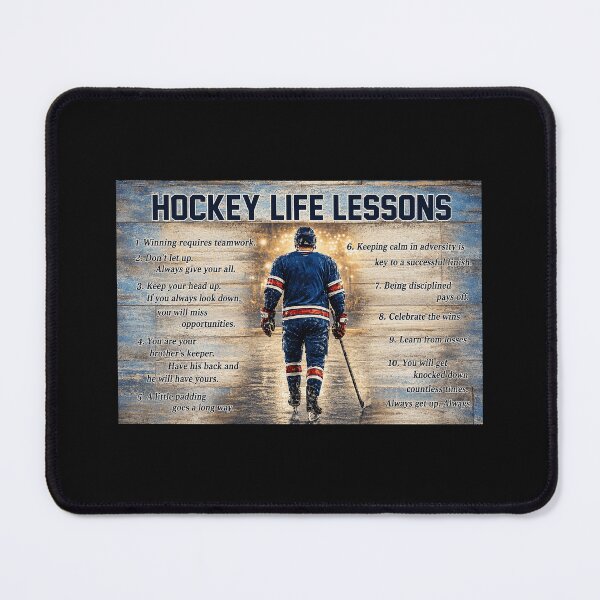 Item preview, Hockey Life Lessons For Boys , Hockey Life Lessons Poster Bedroom Living room Bathroom, Hockey Dad Gift designed and sold by PaulaSpringArt.