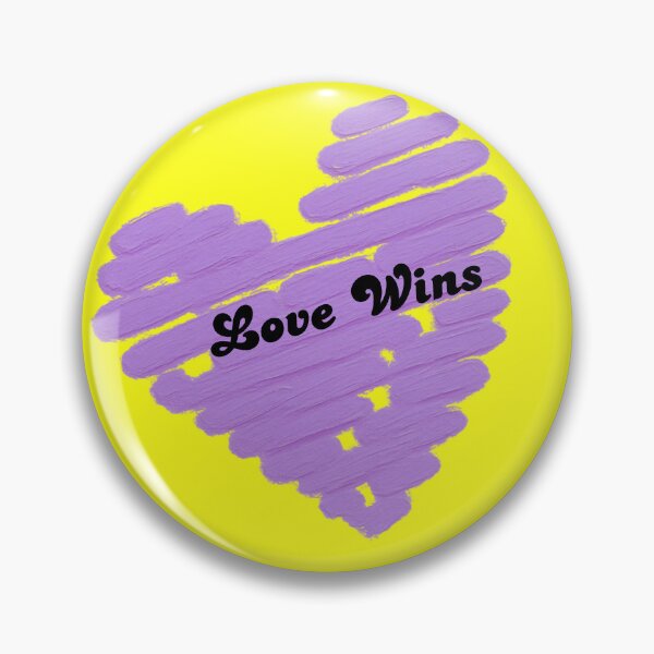 Item preview, Love Wins – Lavender Hand Painted Heart | Minimalist Typography designed and sold by VariusDesigns.