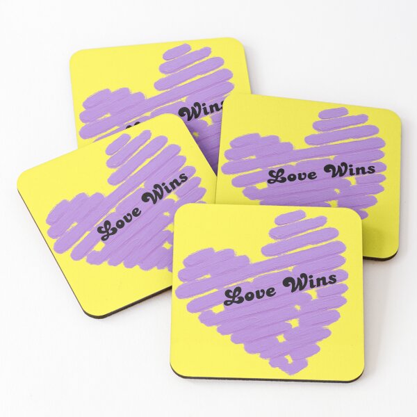Item preview, Love Wins – Lavender Hand Painted Heart | Minimalist Typography designed and sold by VariusDesigns.