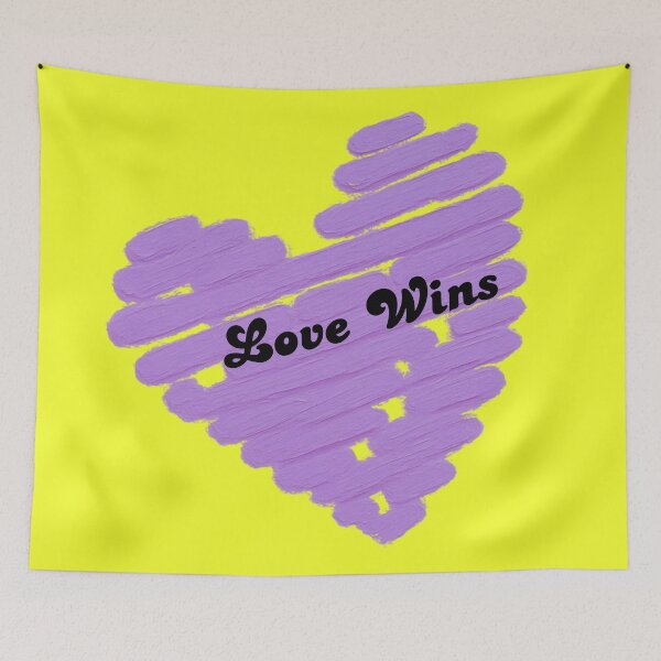 Item preview, Love Wins – Lavender Hand Painted Heart | Minimalist Typography designed and sold by VariusDesigns.