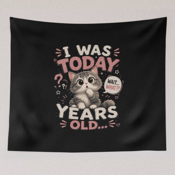 Item preview, I Was Today Years Old Funny Cat Sticker – Cute Meme Kitten Reaction Design designed and sold by Artimax-Studio.