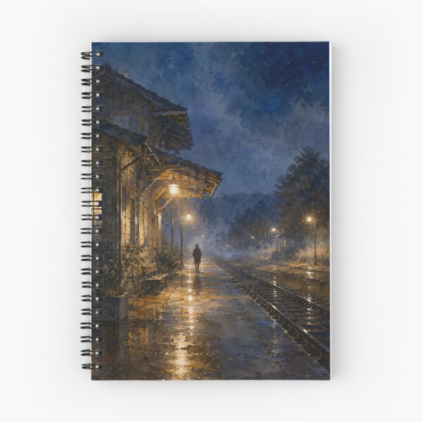 Item preview, The Last Train Platform | Transparent Watercolor designed and sold by SEIMEI2025.