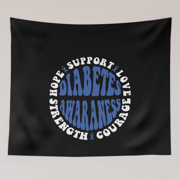 Item preview, Support Hope Strength Diabetes Awareness Love Courage Diabetes Warrior Support Advocate designed and sold by PopStars1993.