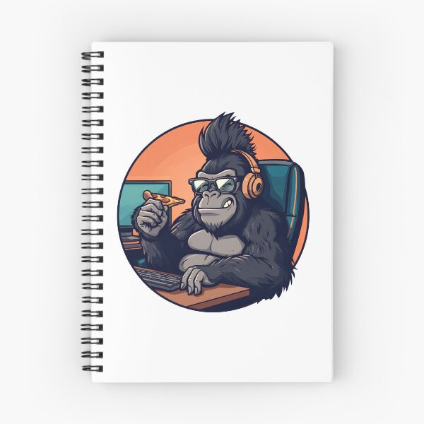 Item preview, Gamer Gorilla with Pizza IT Office Humor designed and sold by MarrysLifestyle.