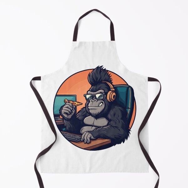 Item preview, Gamer Gorilla with Pizza IT Office Humor designed and sold by MarrysLifestyle.