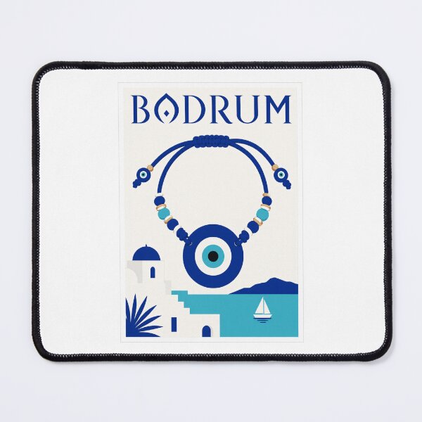 Item preview, Bodrum Evil Eye Travel Poster designed and sold by Beyond Destinations.