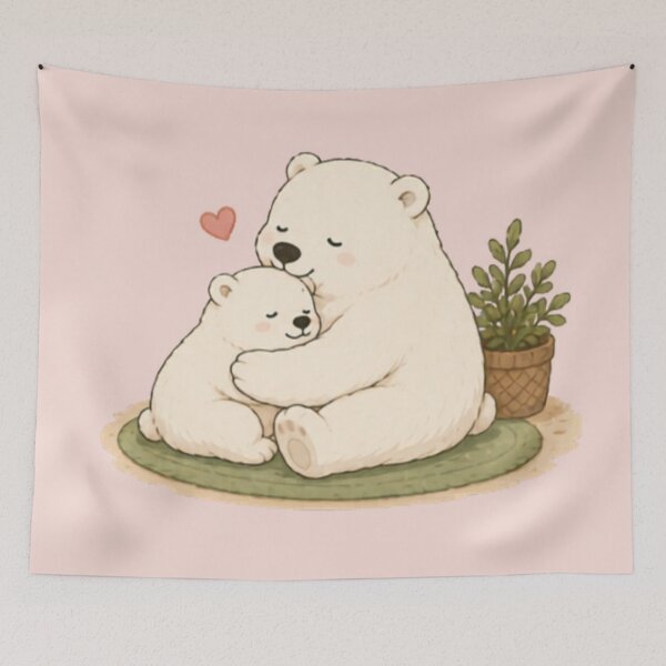 Item preview, Cute Polar Bear Love designed and sold by MellowMunchkins.