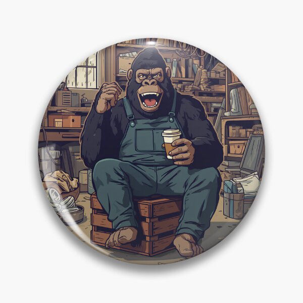 Item preview, Craftsman Gorilla Blue-Collar Coffee Workshop Funny designed and sold by MarrysLifestyle.