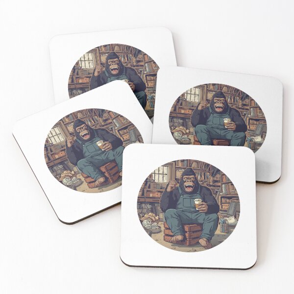 Item preview, Craftsman Gorilla Blue-Collar Coffee Workshop Funny designed and sold by MarrysLifestyle.