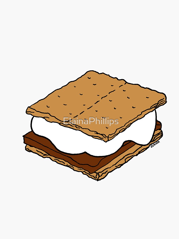 Thumbnail 3 of 3, Sticker, S'mores designed and sold by ElainaPhillips.