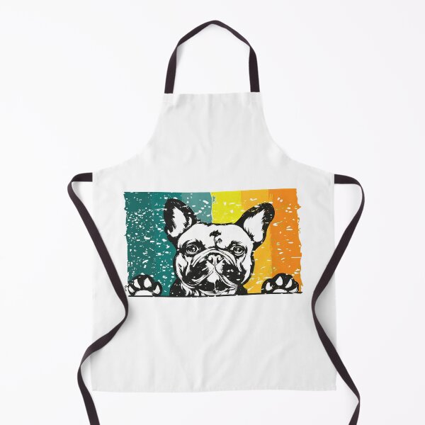 Item preview, Retro French Bulldog Peeking Over Stripes Graphic designed and sold by SoyLamderma.