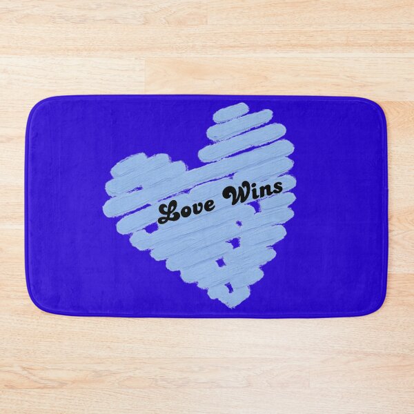 Item preview, Love Wins – Baby Blue Hand Painted Heart | Minimalist Typography designed and sold by VariusDesigns.